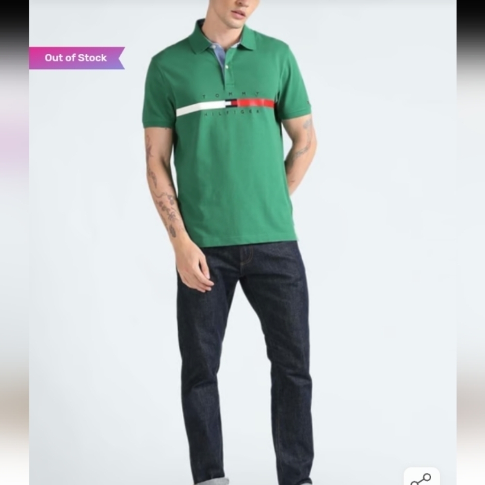 Tommy Hilfiger Men's Custom Fit Nial Green Polo Size XXL NWOT